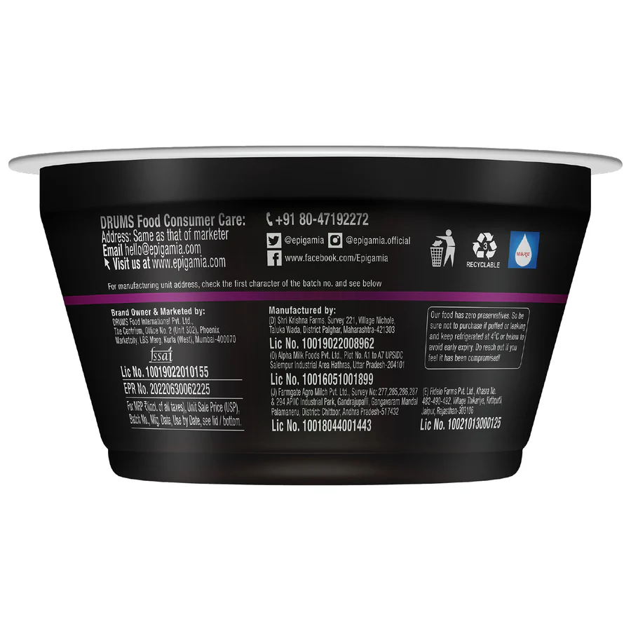 EPIGAMIA-Turbo GY 140gm - Mixed Berries - 15gm Protein