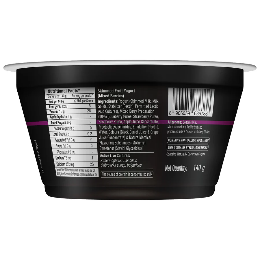 EPIGAMIA-Turbo GY 140gm - Mixed Berries - 15gm Protein