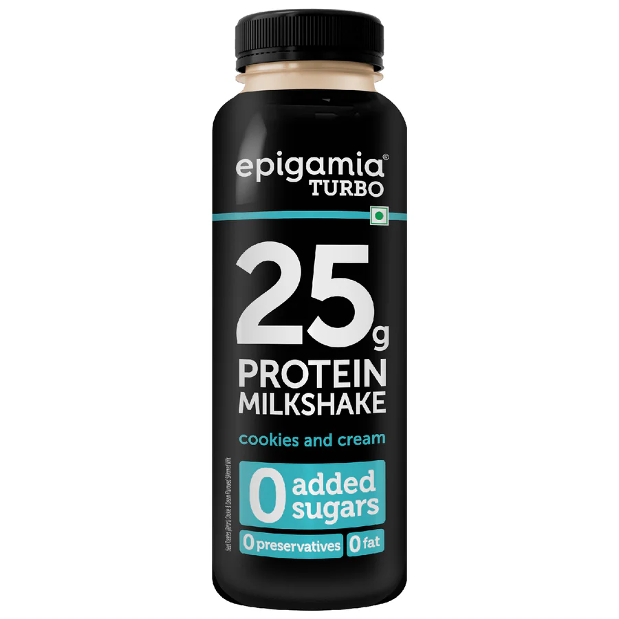 EPIGAMIA-Cookies & Cream Turbo 25g Protein Milkshake,250 ml