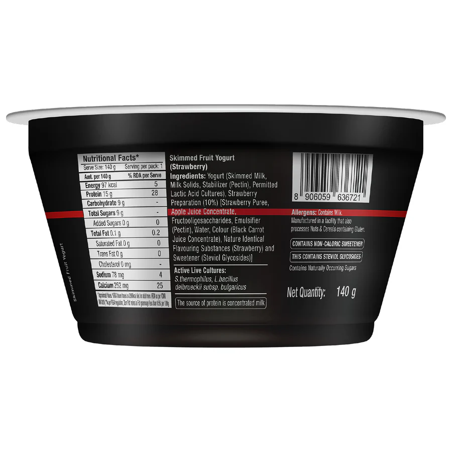 Epigamia - Strawberry 15g protein turbo yogurt