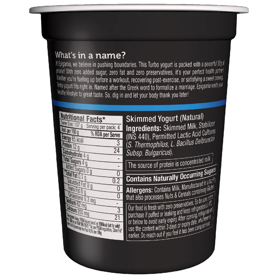 Epigamia - Turbo 50g protein yogurt