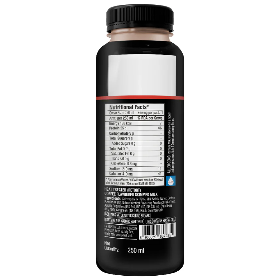 EPIGAMIA-Coffee Turbo 25 g Protein Milkshake, 250 ml