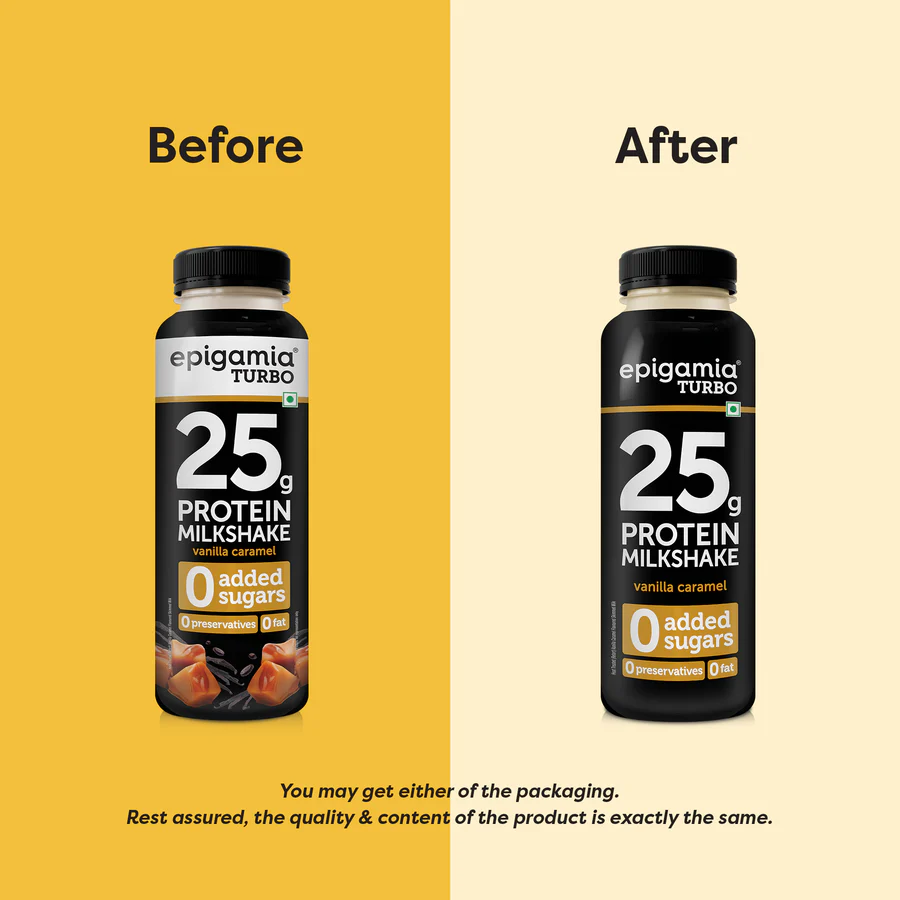 EPIGAMIA-VANILLA-CARAMEL TURBO 25G PROTEIN MILKSHAKE 250ML