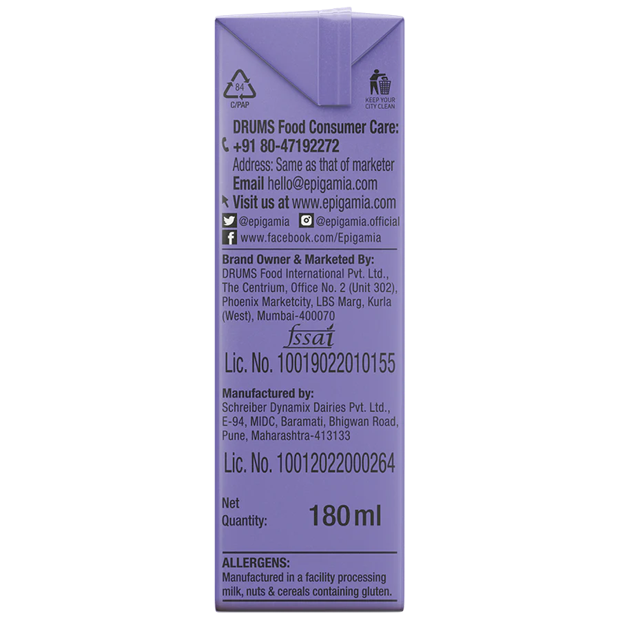 EPIGAMIA-Vanilla Milkshake SM 180ml